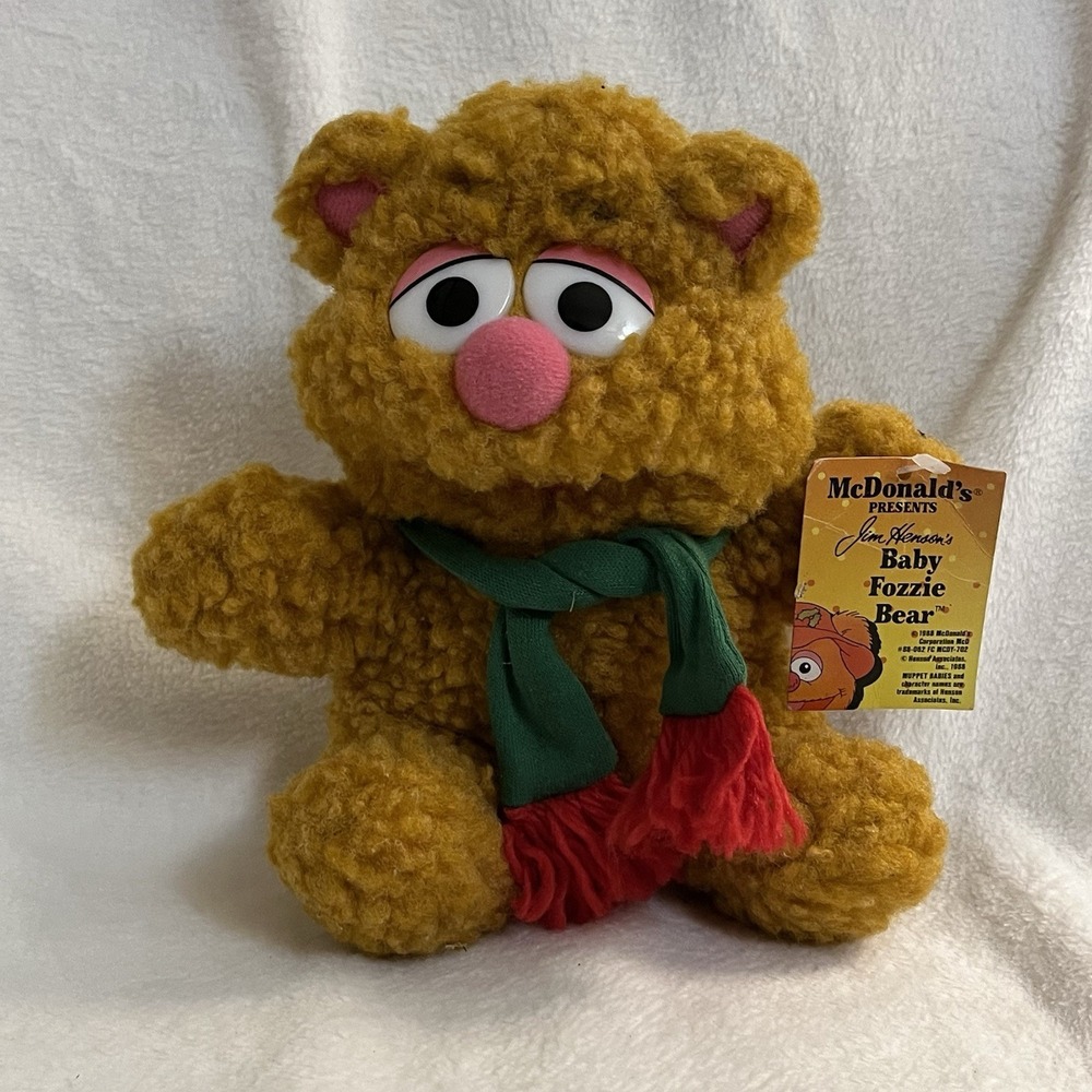 Vintage Baby Fozzie Bear Plush Jim Henson's Muppet Babies 1987 Stuffed